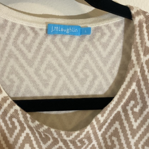J. McLaughlin Womens Geometric Patterned Long Sleeve Pullover Sweater size Large - Picture 2 of 7